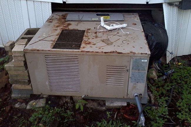 old rusty heater