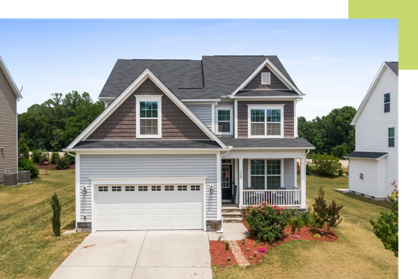 The front of a house