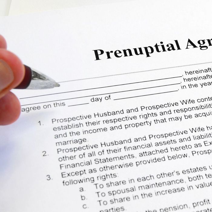 a prenuptial agreement