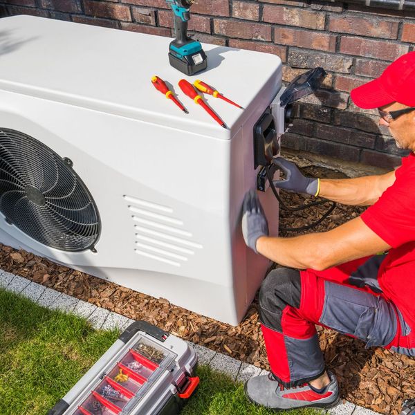 Man working on hvac