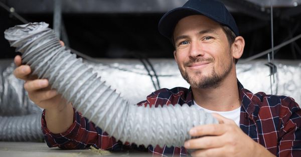 Smiling HVAC technician