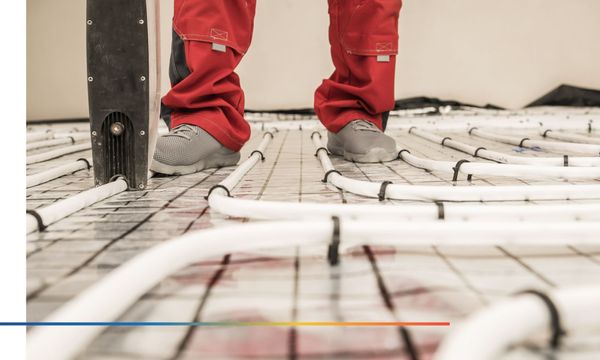 Radiant heat flooring installation