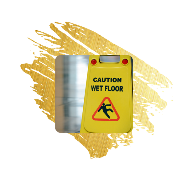 Caution wet floor sign