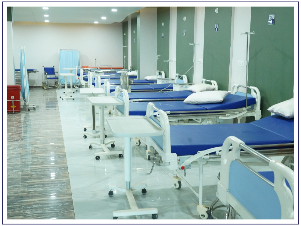 hospital beds in room