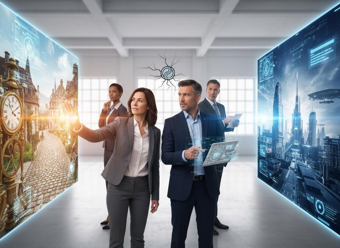 Business Professionals Exploring Digital Transformation