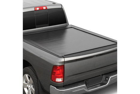 Gray truck with bed cover
