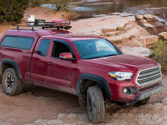 A pickup parked in Utah desert