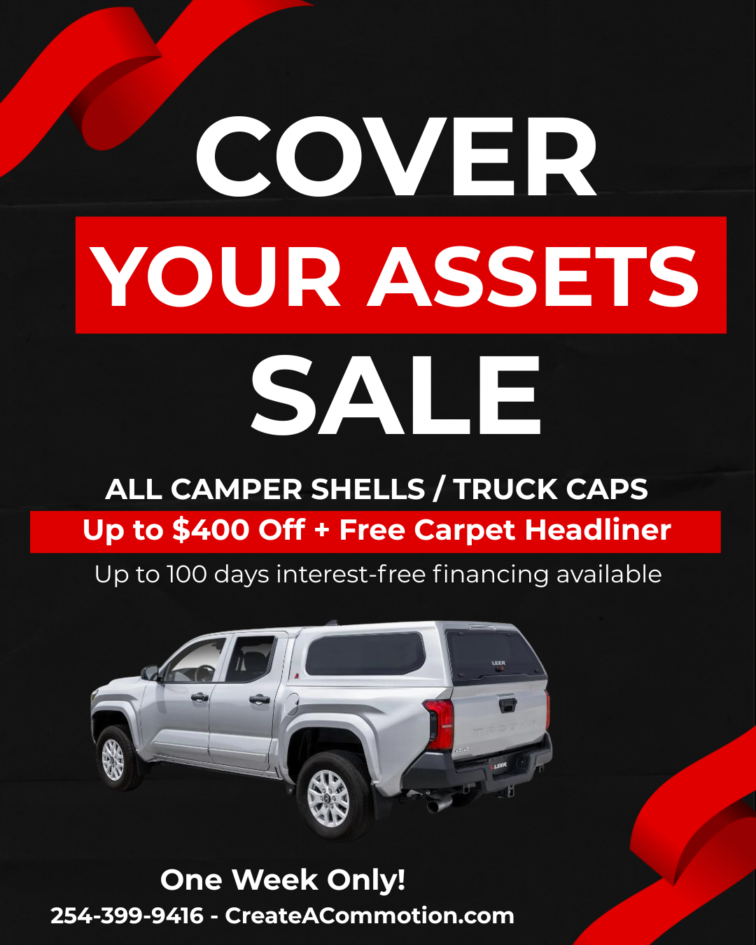 Camper Shell Sale at Pickup Outfitters in Waco