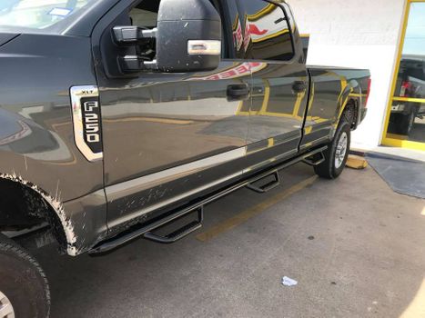 Truck with side steps