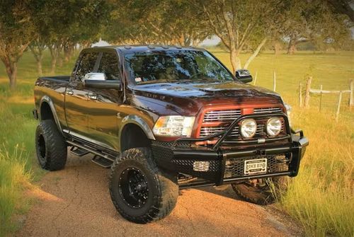 Pickup with front replacement bumper