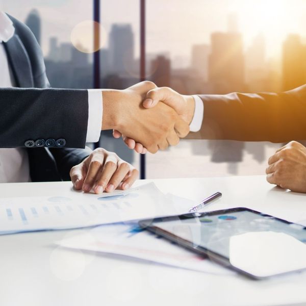 confident handshake