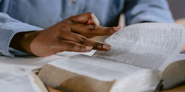 man reading bible