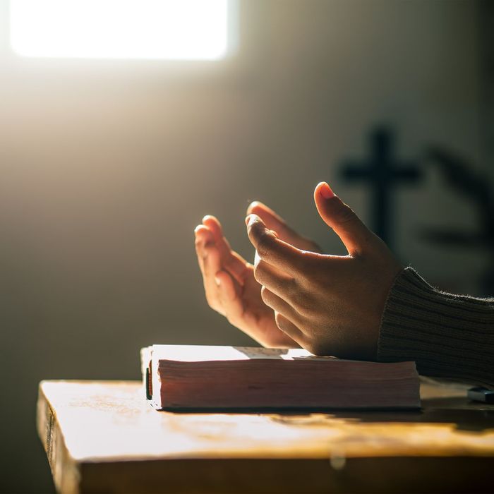 man studying bible