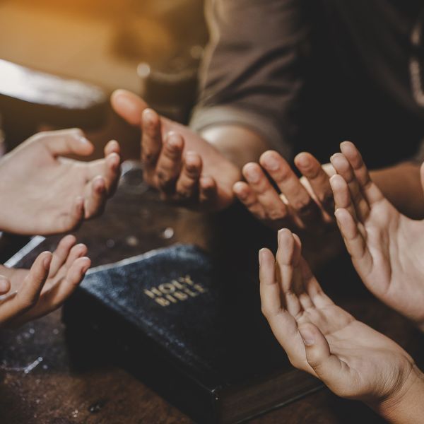 A group praying