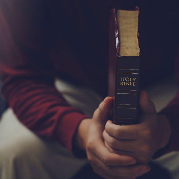 Man holding bible