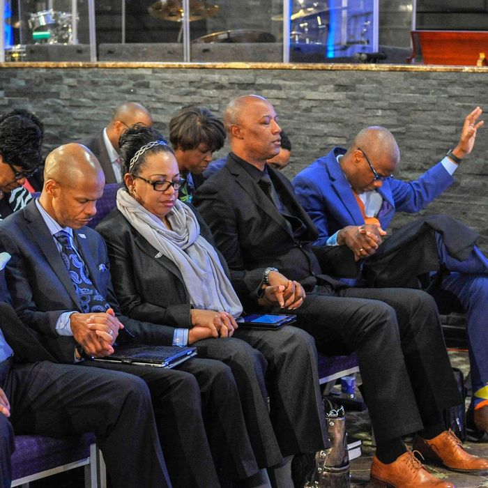 church group praying