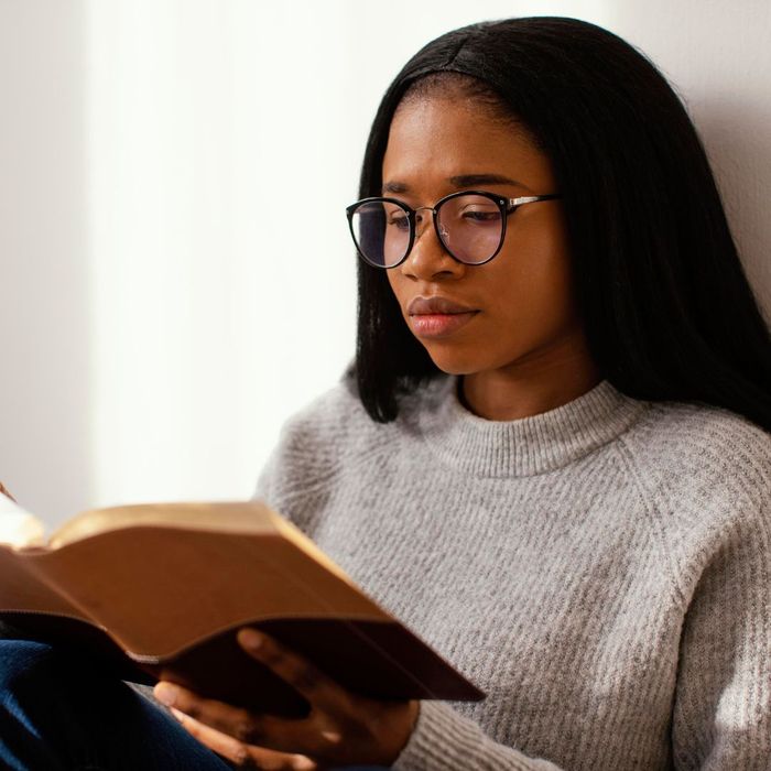 woman reading bible