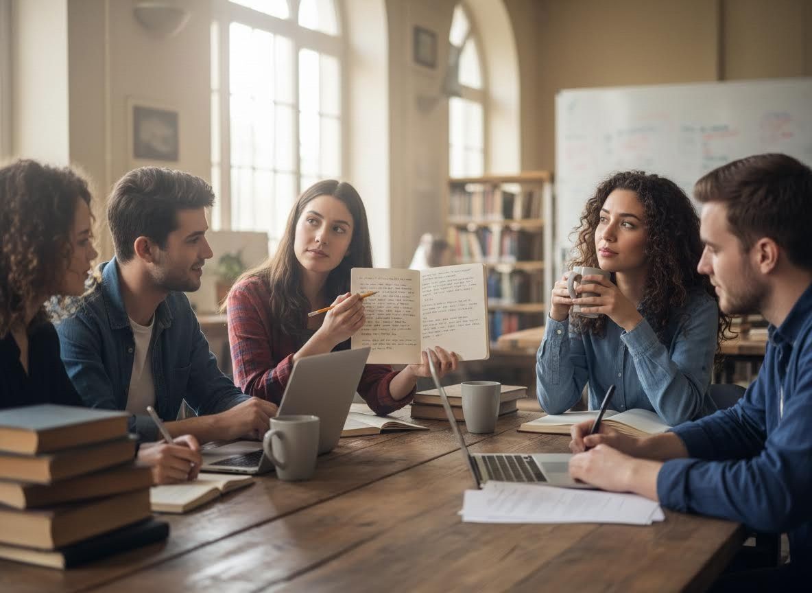 Young Adults Studying Together