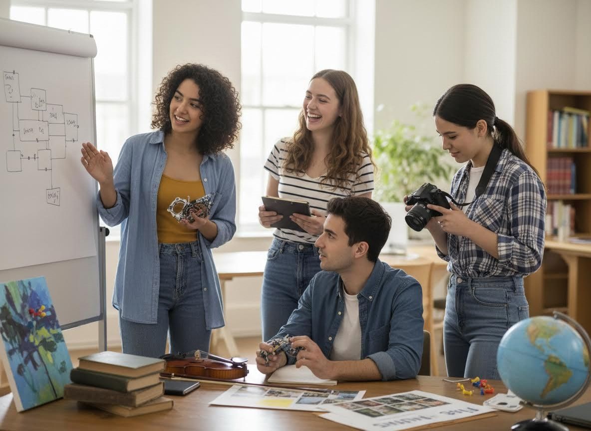 Diverse Young Adults Collaborating on an Innovative Project
