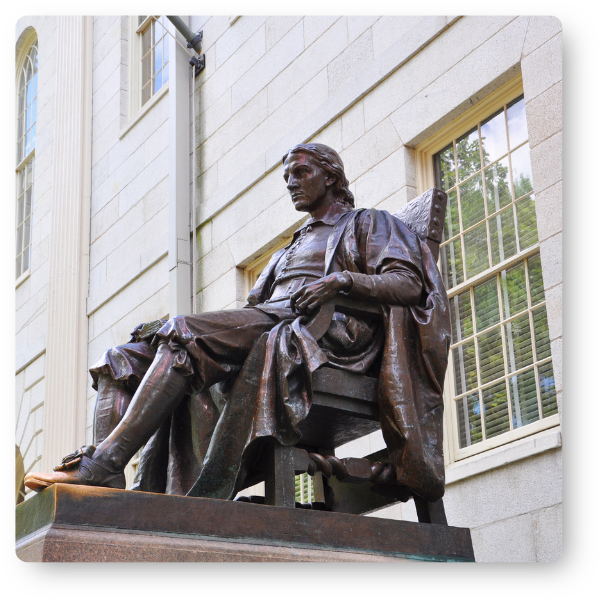 Statue outside of a school