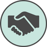 Handshake icon.