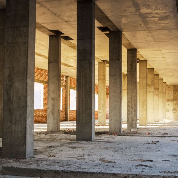 Empty concrete building