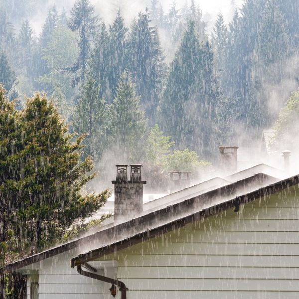 roof of a house getting rained on