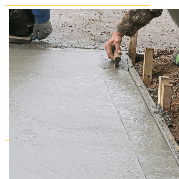 concrete driveway installation