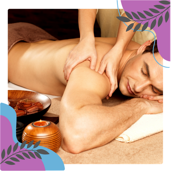 man getting a massage