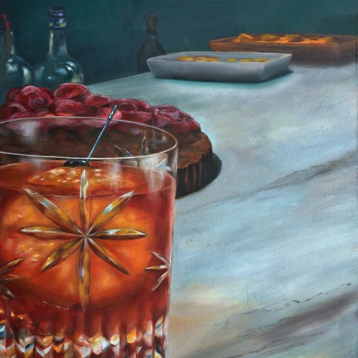 Bourbon Time - Oil Painting on Canvas