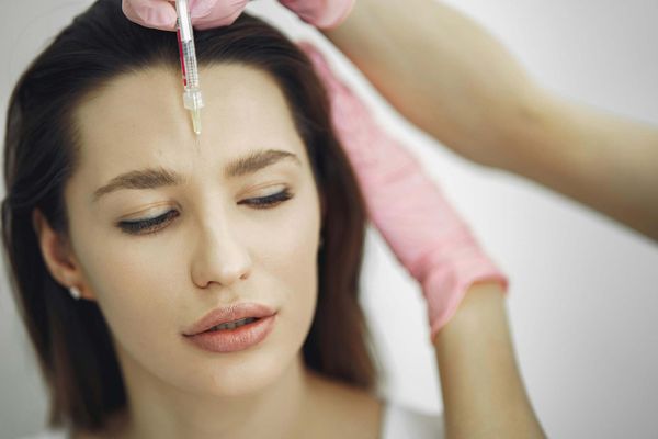a woman receiving botox