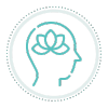 icon of head with lotus flower