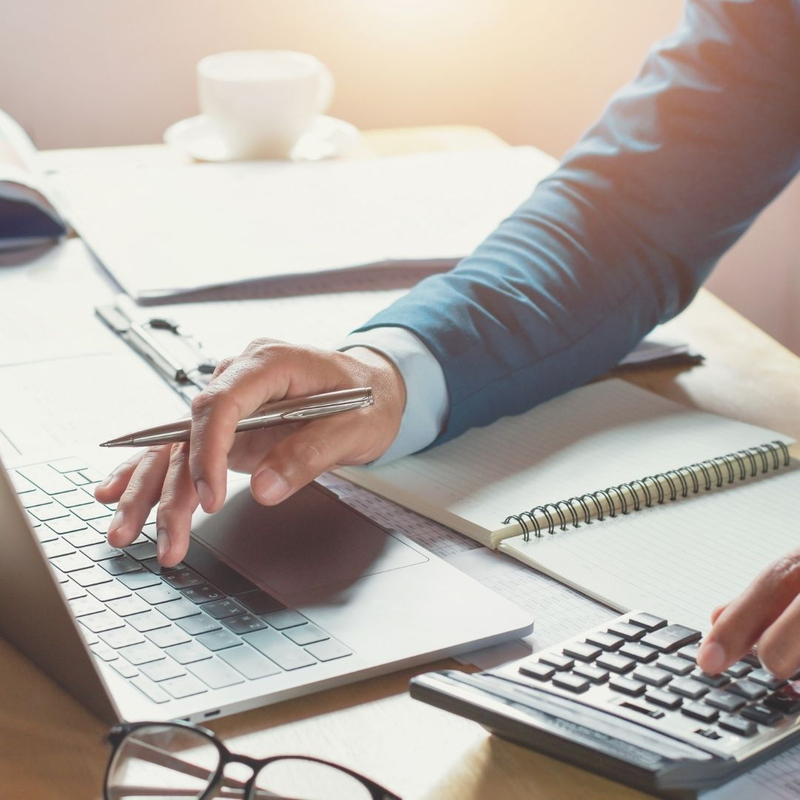 person working on computer