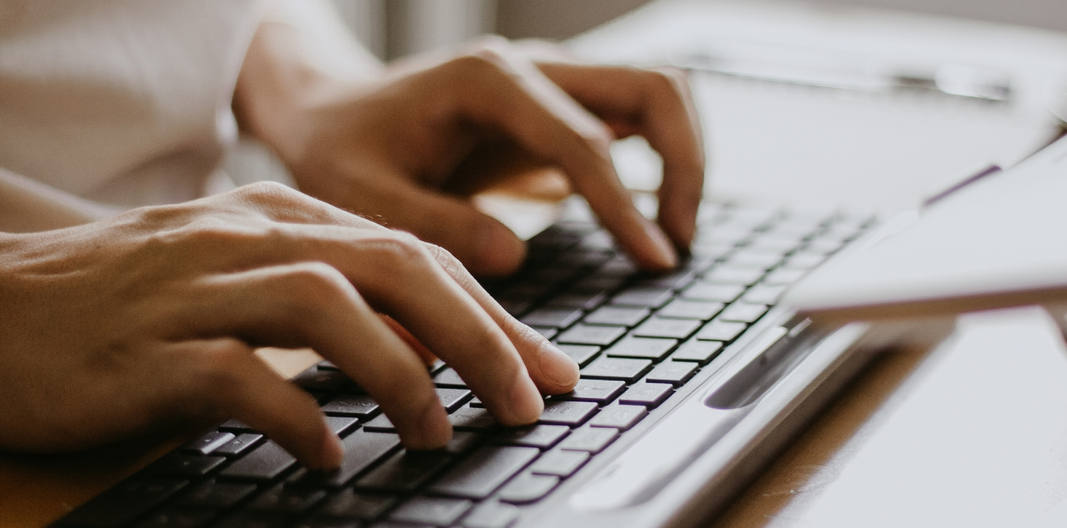 Typing at a computer