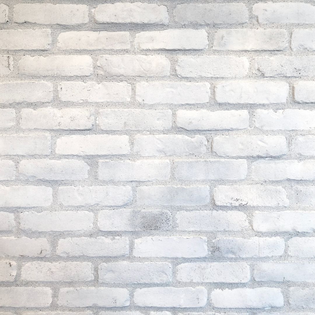 whitewashed brick
