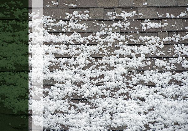 hail on roof