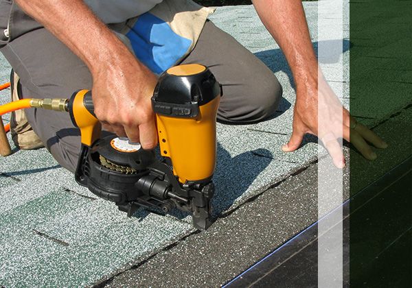 nail gun on shingles