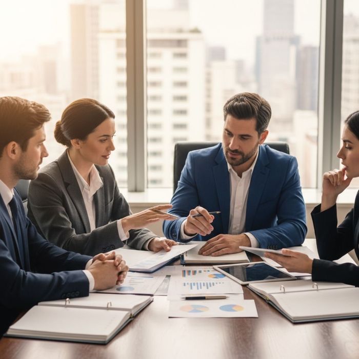 orporate team reviewing post-event data reports and charts for continuous improvement and future event planning orporate team reviewing post-event data reports and charts for continuous improvement and future event planning