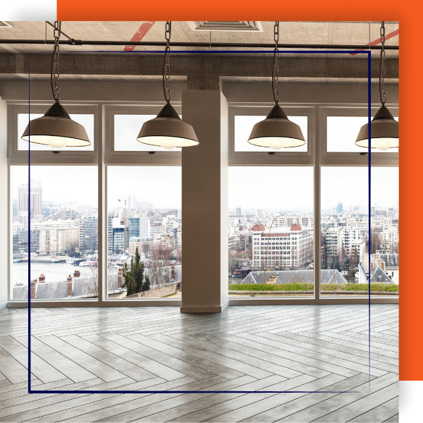 Windows of a commercial building.