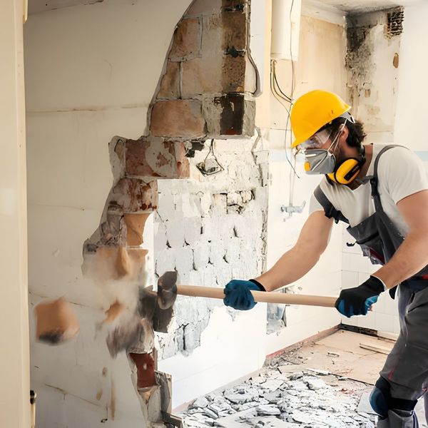 contractor working on home