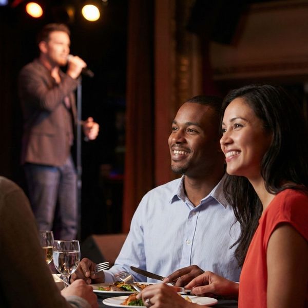 Couple watching performance