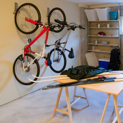 Organized garage with bikes