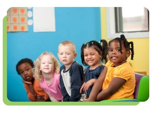 preschool kids sitting together