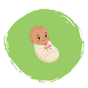 infant in a swaddle