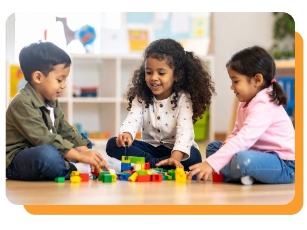 diverse children playing at preschool
