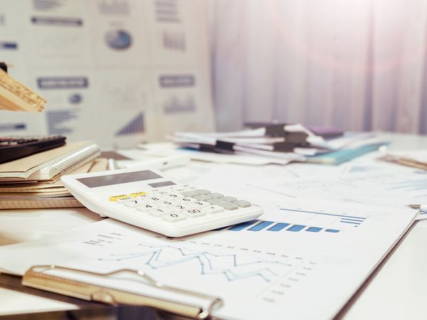 Office paperwork on a table