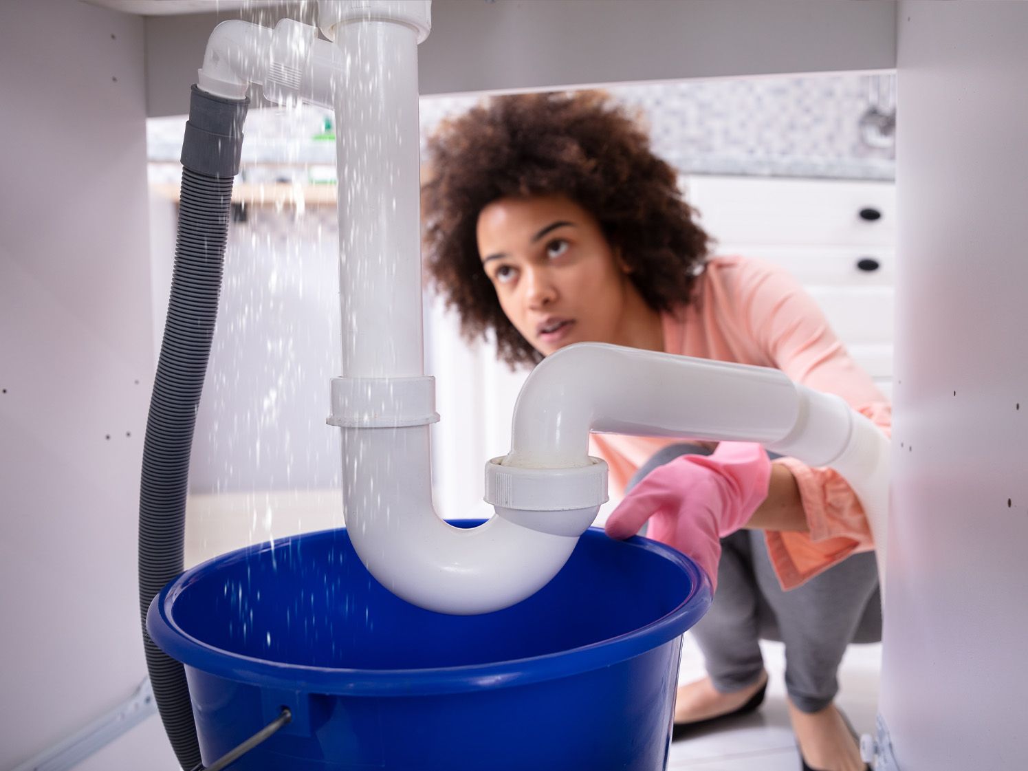 tending to a leak