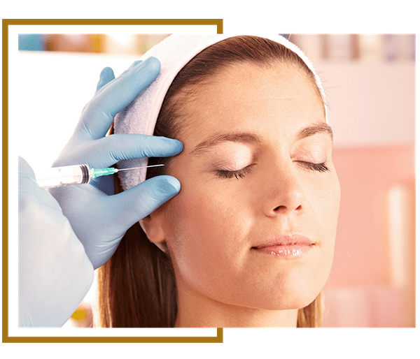 Image of a woman getting an injectable treatment