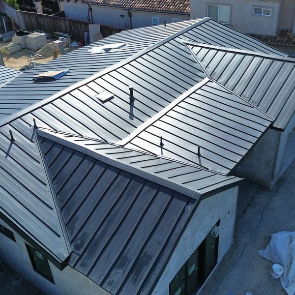 bird's eye view of Standing Seam Metal roof