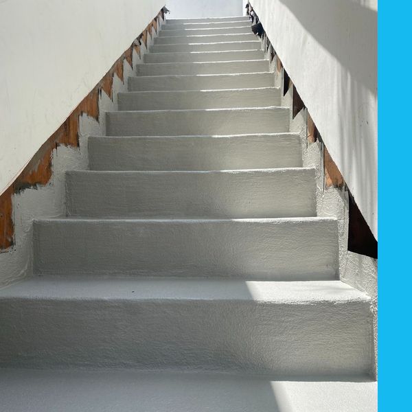 recently waterproofed stairs